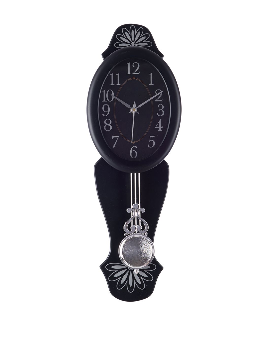 eCraftIndia Black Dial  54.6 cm x  17.8 cm Analogue Pendulum Wall Clock Price in India