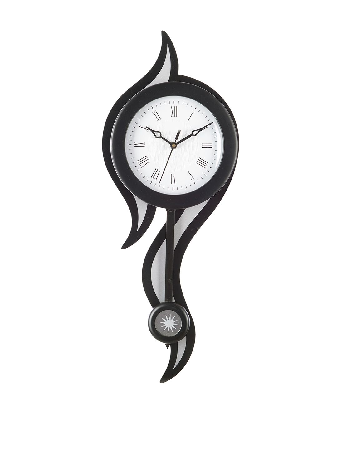 eCraftIndia White Dial  57.1 cm x  21.6 cm Analogue Pendulum Wall Clock Price in India
