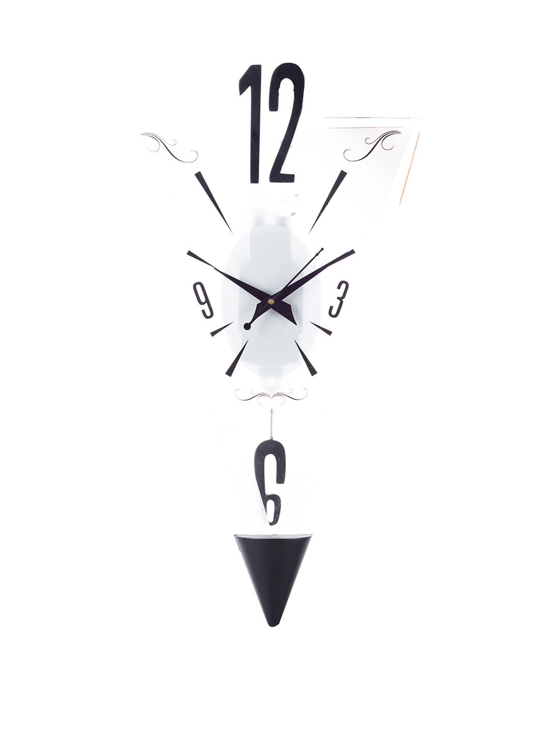 eCraftIndia White Dial  53.3 cm x  29.2 cm Analogue Pendulum Wall Clock Price in India