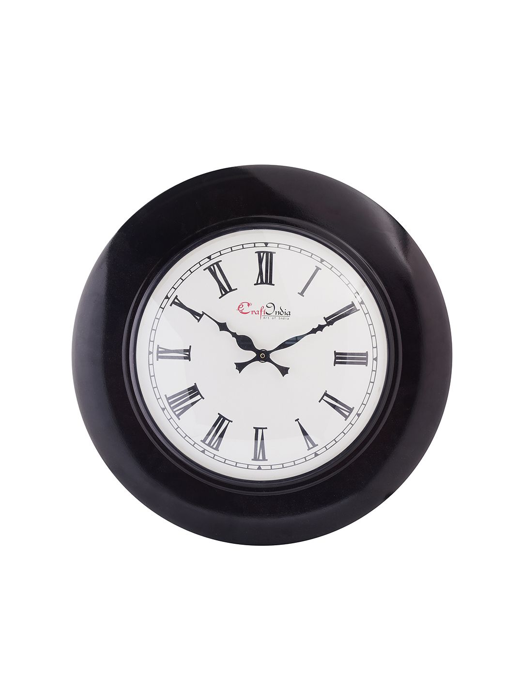 eCraftIndia White Dial Premium  45 cm Handcrafted Analog Wall Clock Price in India