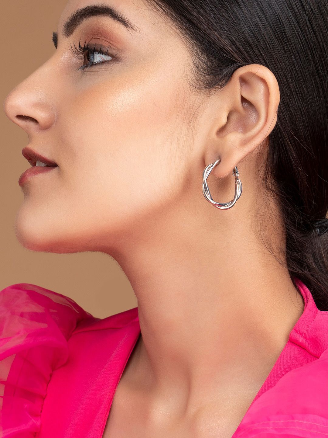 TOKYO TALKIES X rubans FASHION ACCESSORIES Set of 2 Circular Hoop Earrings Price in India