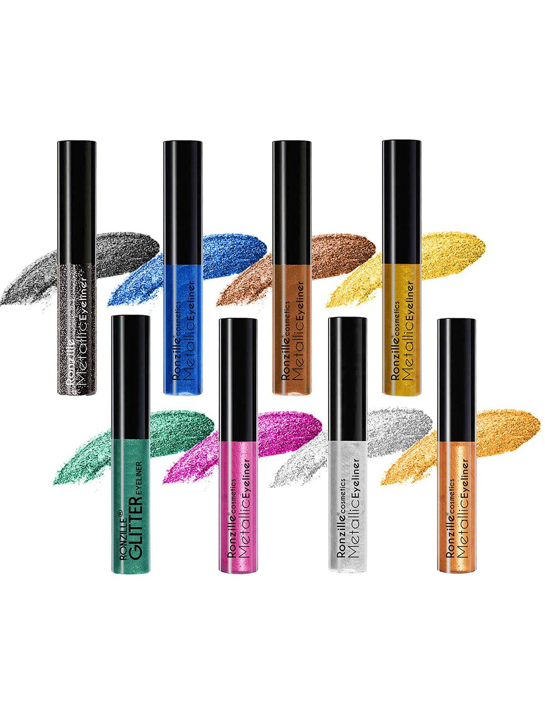Ronzille Pack Of 8 Glitter Eyeliners Price in India