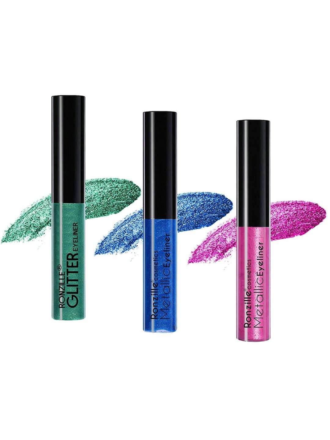 Ronzille Pack Of 3 Glitter Eyeliners Price in India