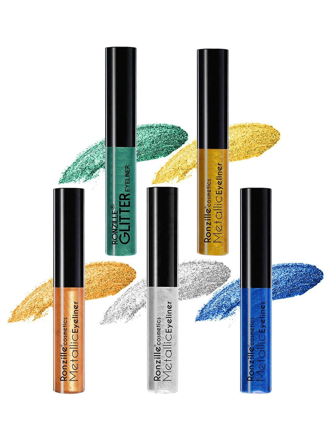 Ronzille Pack of 5 Glitter Eyeliners Price in India