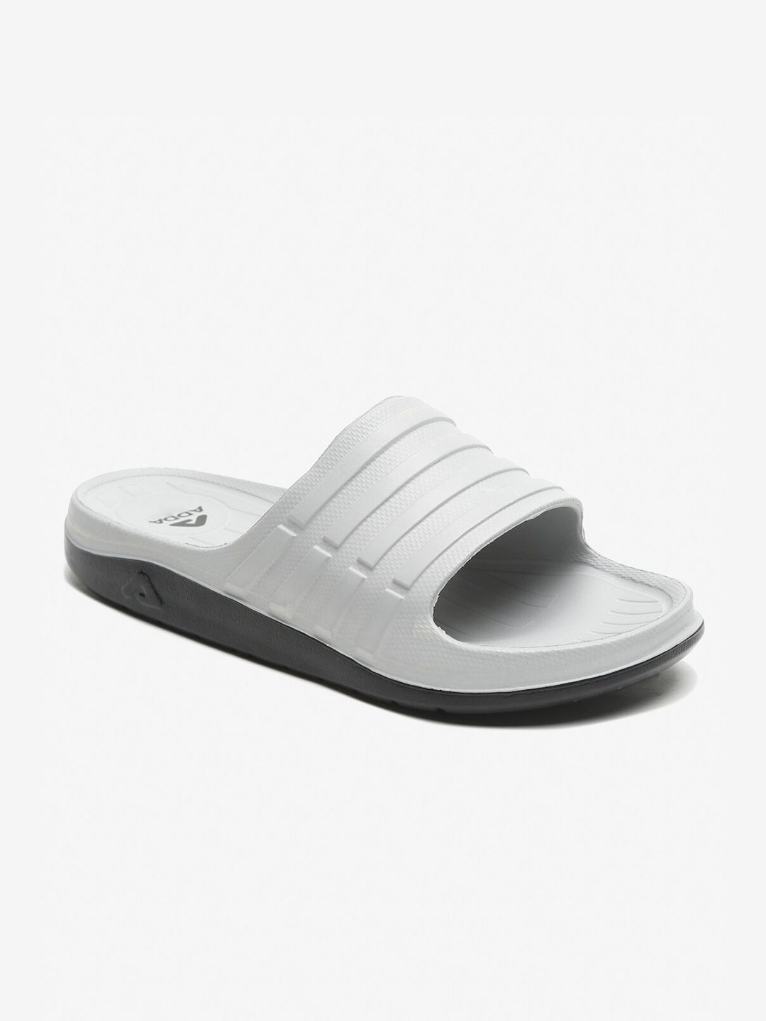 Adda Men Grey Rubber Sliders