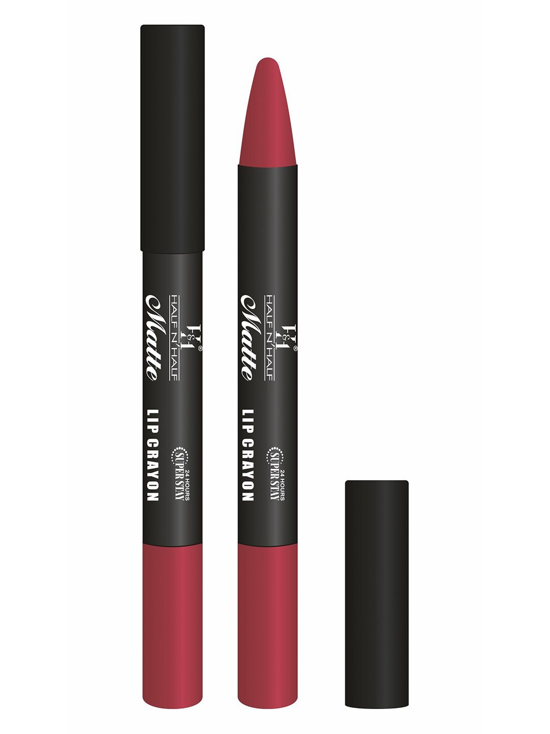 Half N Half Women Matte Velvet 24h Super Stay Lip Crayon - 15 gossip Price in India