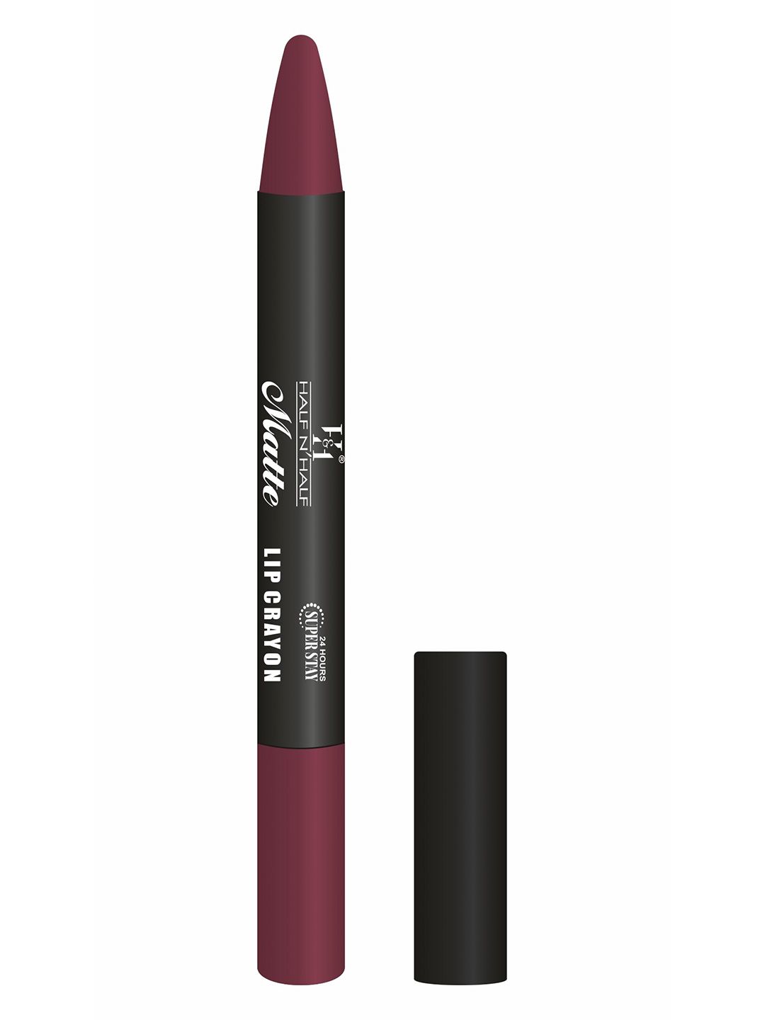 Half N Half Women Matte Velvet 24h Super Stay Lip Crayon - Divine Wine 3.5 gm Price in India