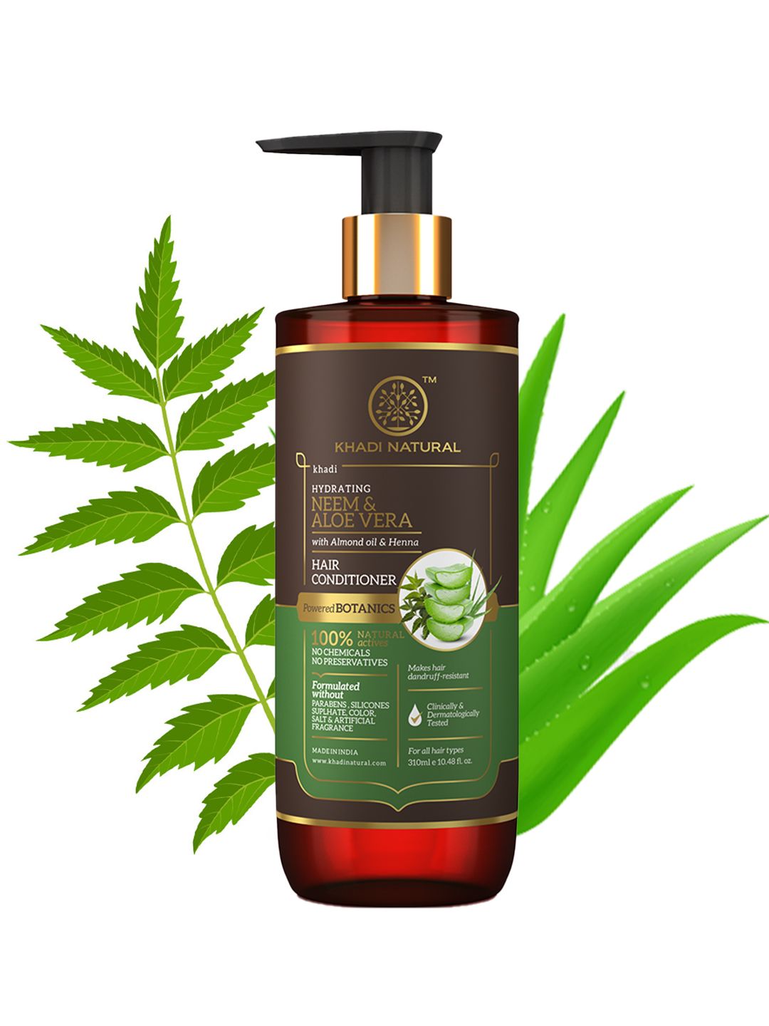 Khadi Natural Hydrating Neem & Aloe Vera Powered Botanics Hair Conditioner 310 ml
