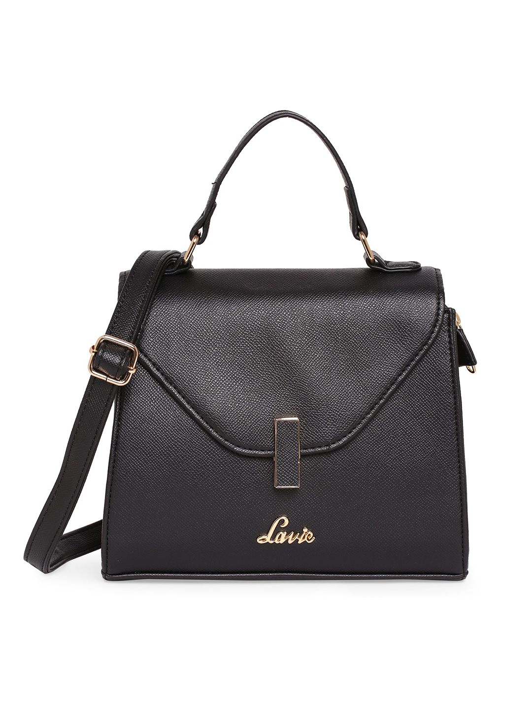 Lavie Women Black Solid Satchel Price in India