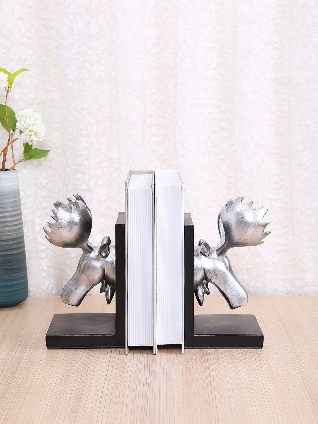 TAYHAA Silver Reindeer Book Holder Price in India