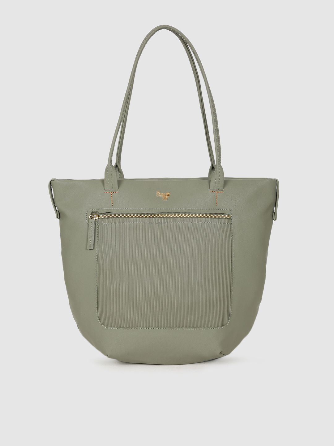 Baggit Mint Green Solid Regular Half Moon Shoulder Bag with Textured Detail Price in India