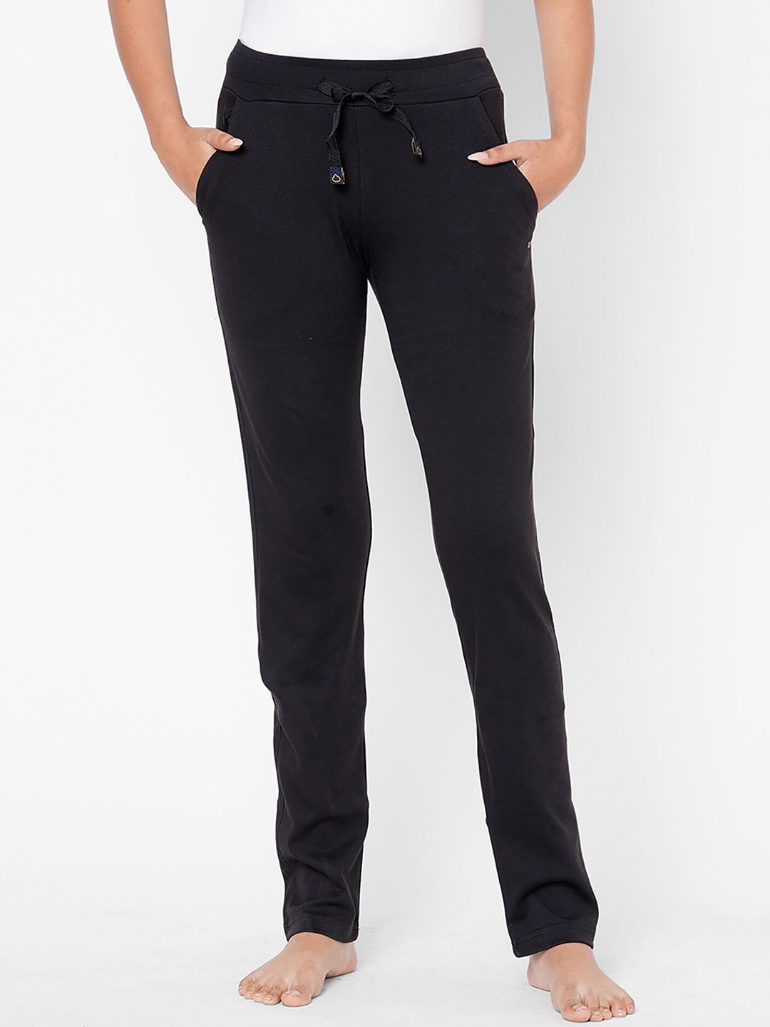 Sweet Dreams Women Black Solid Cotton Lounge Pant Price in India