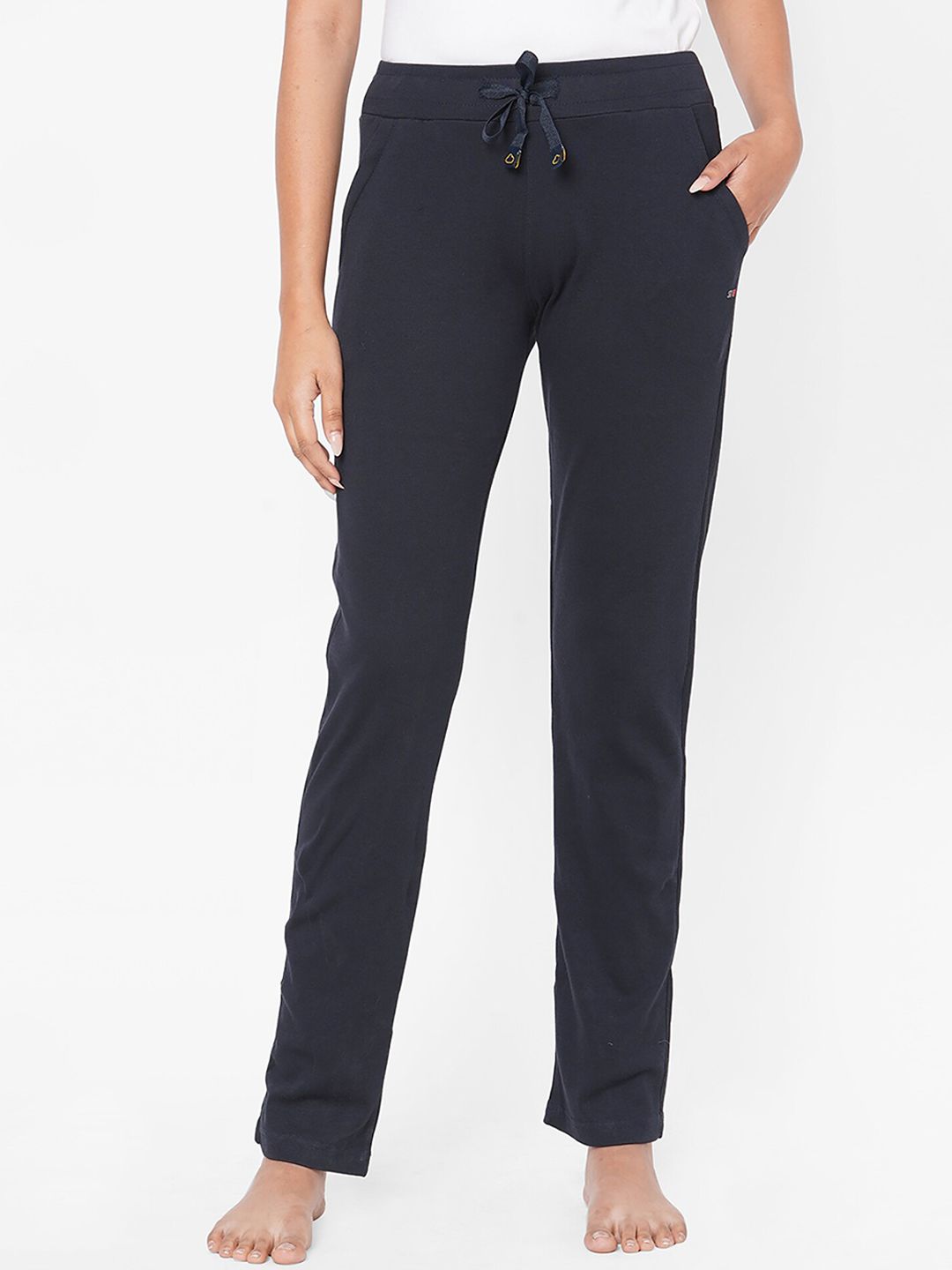 Sweet Dreams Women Navy Blue Cotton Lounge Pants Price in India