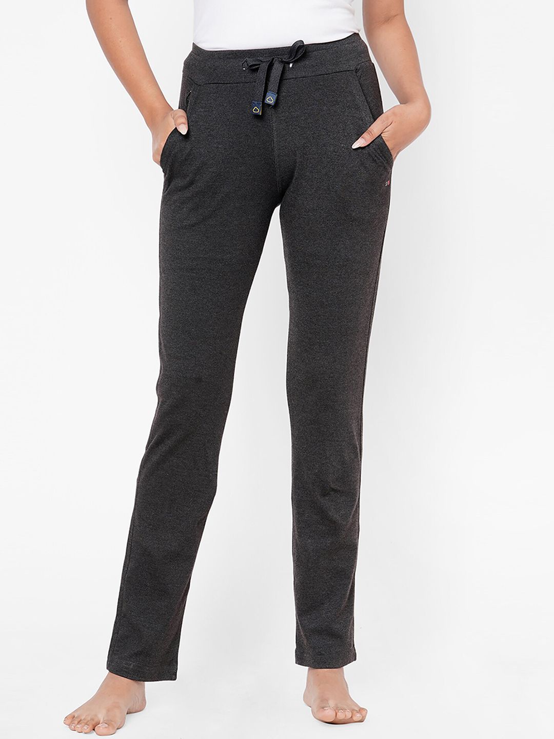 Sweet Dreams Women Charcoal Grey Solid Lounge Pants Price in India