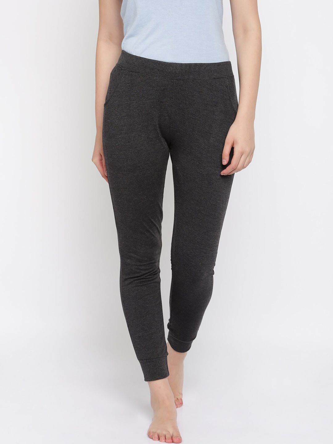 Sweet Dreams Women Charcoal Grey Solid Joggers Price in India