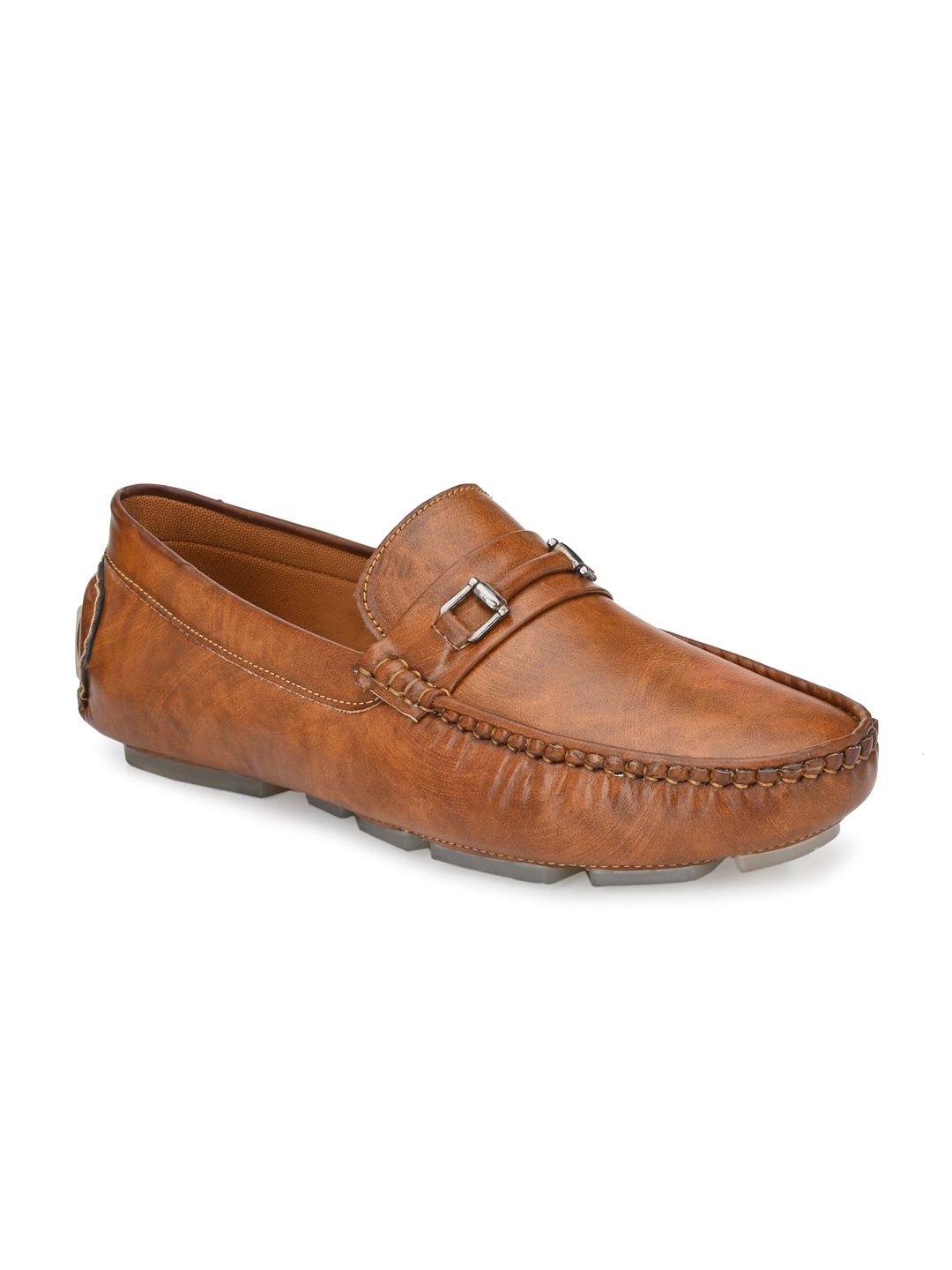 RL Rocklin Men Tan Textured Loafers