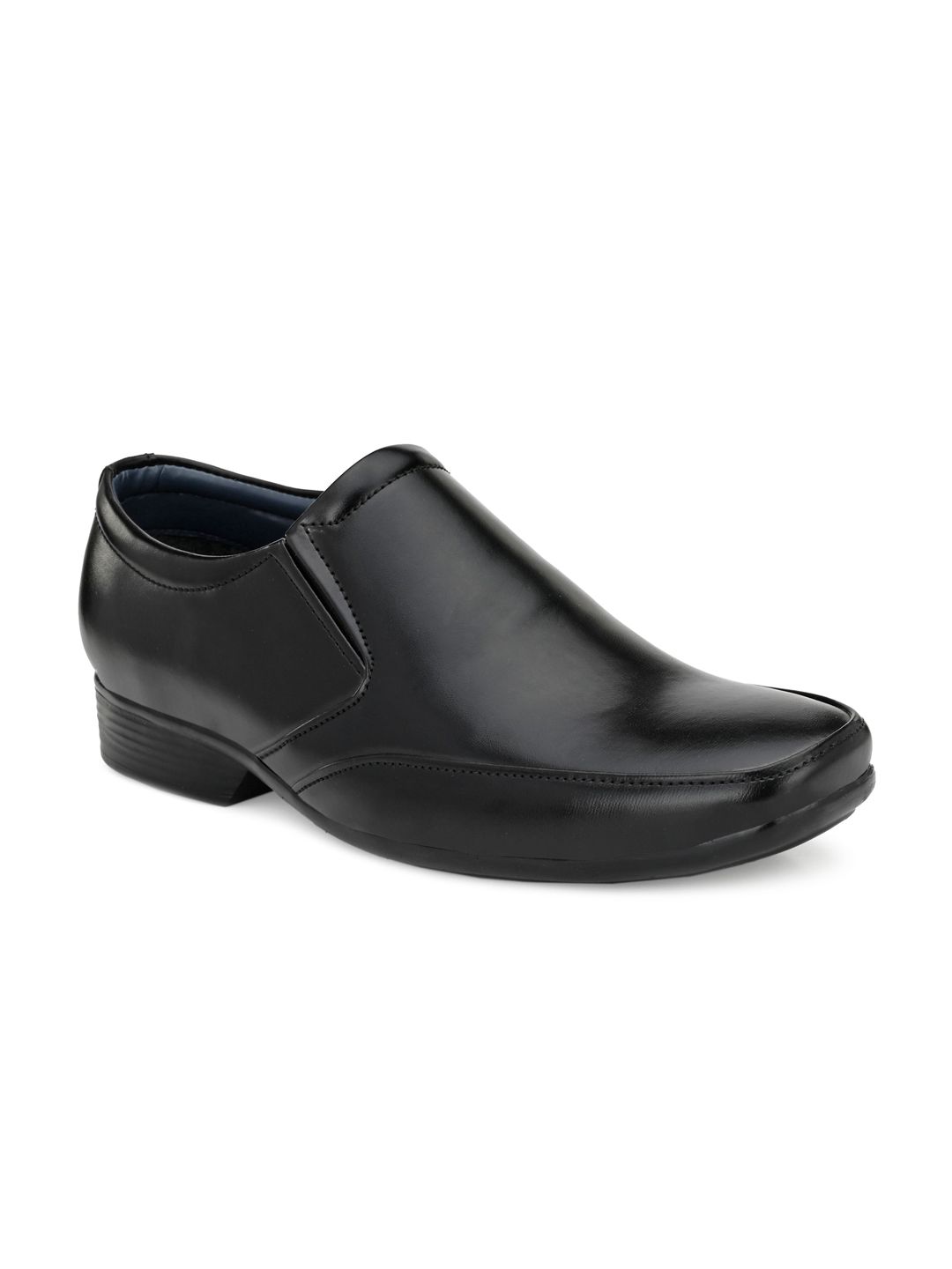RL Rocklin Men Men Black Solid Formal Slip-Ons