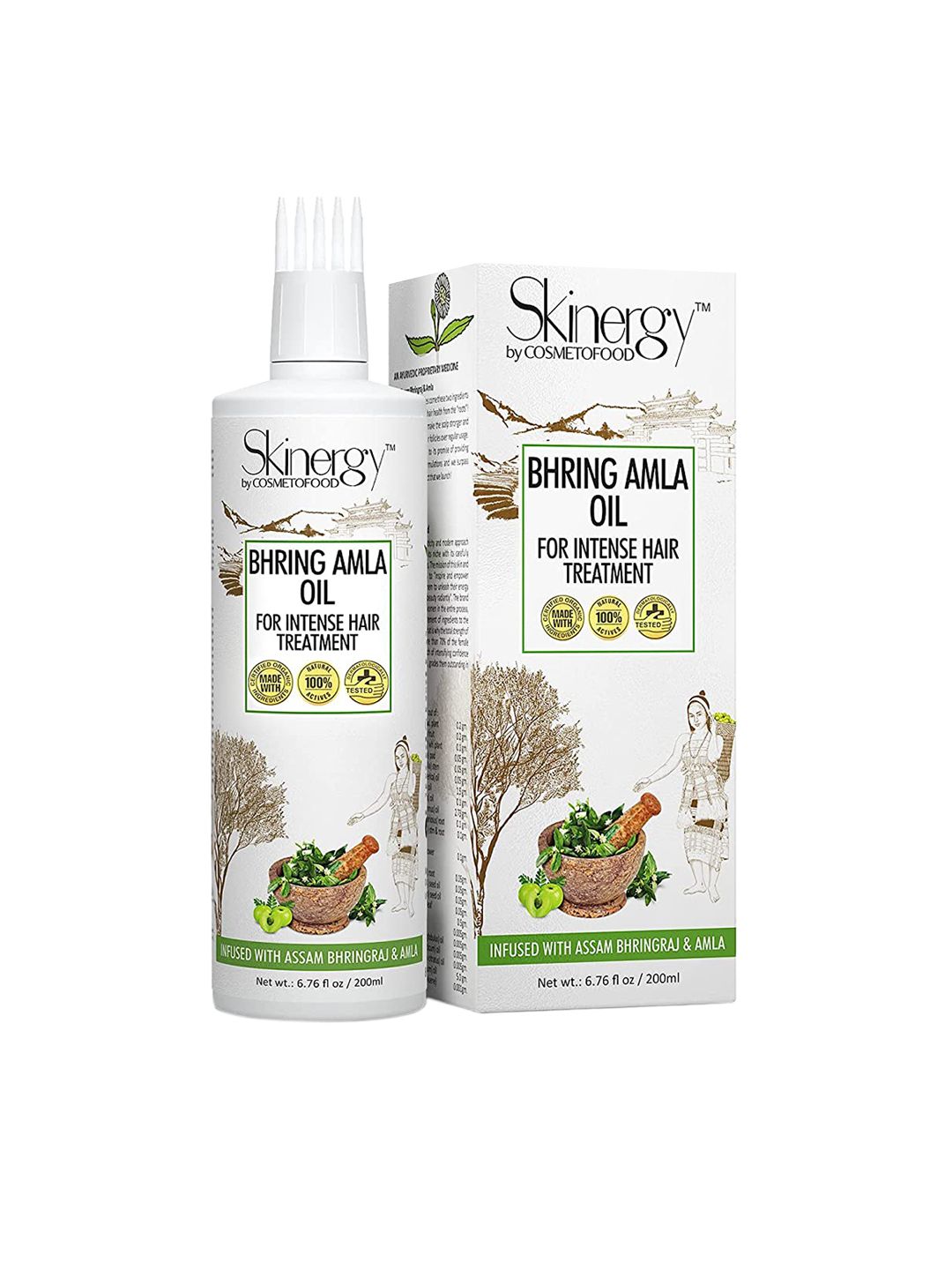 COSMETOFOOD Skinergy Bhring Amla Oil Infused with Assam Bhringraj