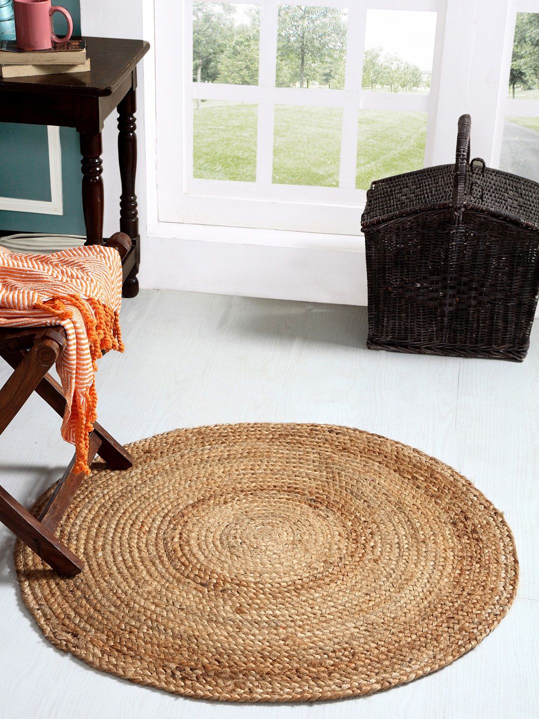 AEROHAVEN Beige Solid Water-Resistant Floor Rug Price in India