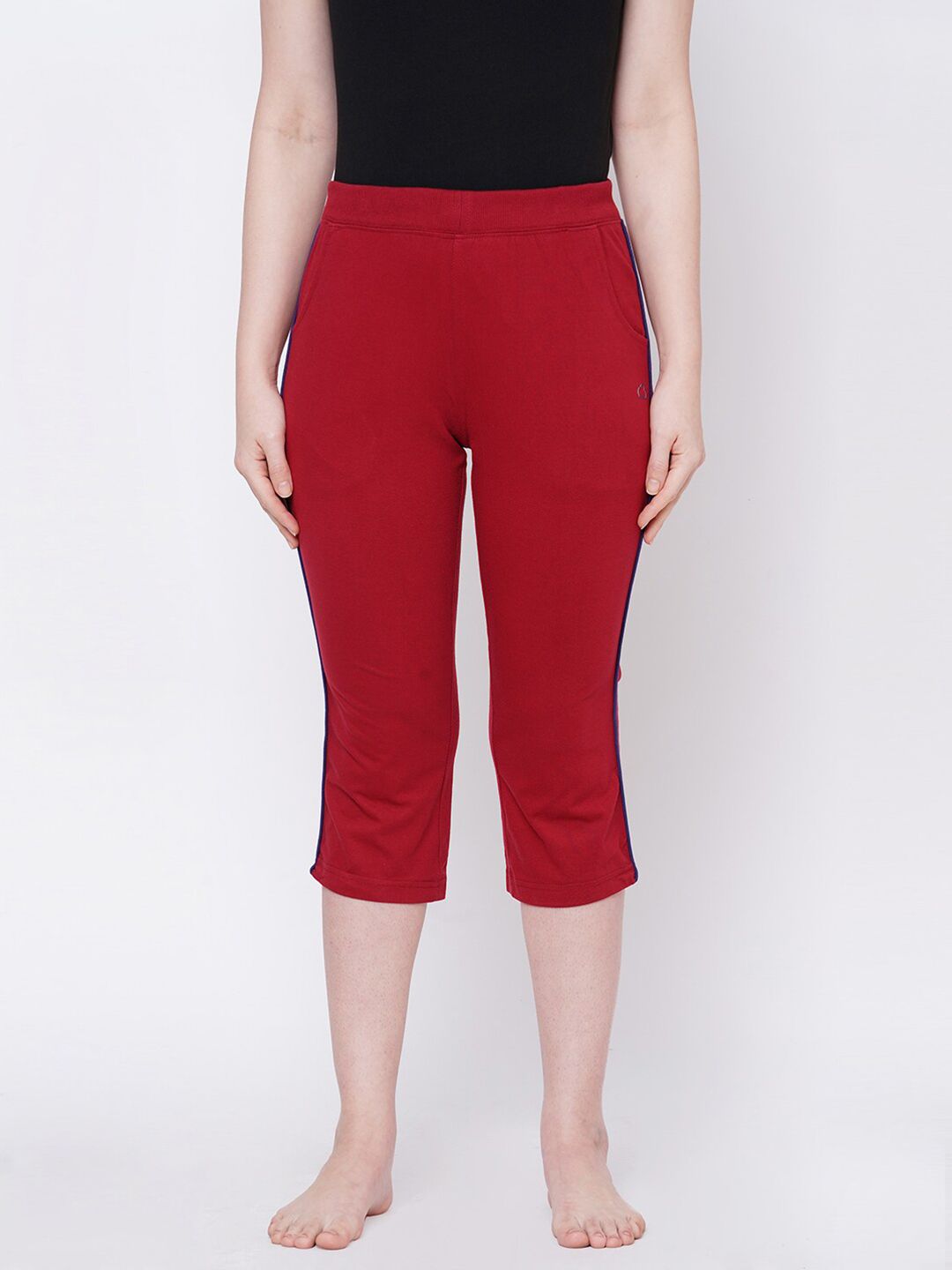 Sweet Dreams Women Red Cotton Capris Price in India