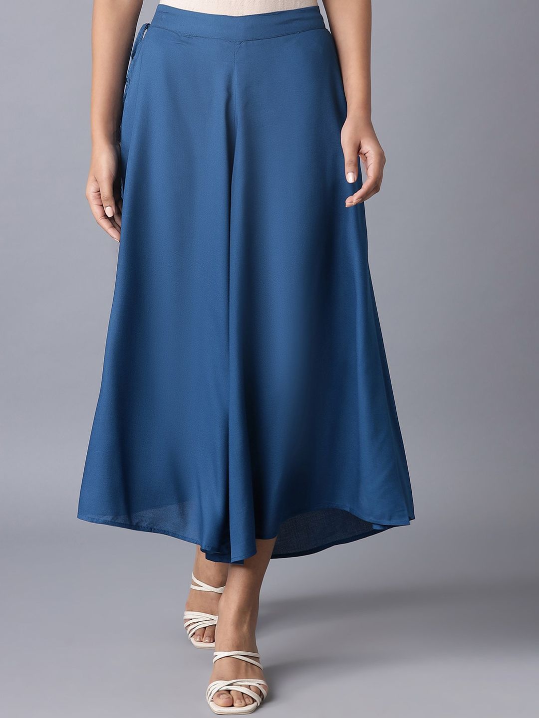 elleven Women Blue Solid Loose Fit Culottes Price in India