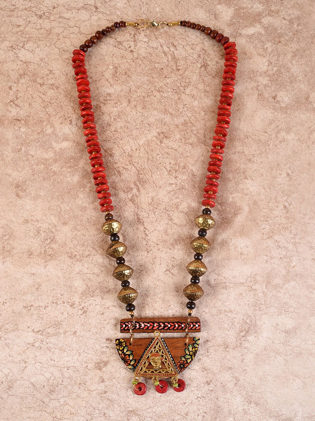 AAKRITI ART CREATIONS Multicoloured Brass Tribal Necklace Price in India