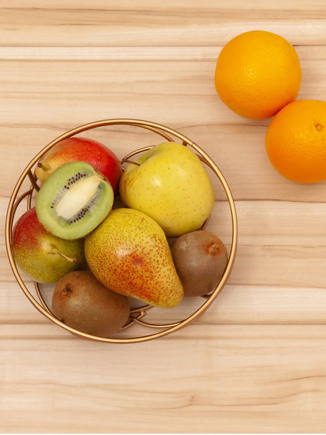 Aapno Rajasthan Gold-Toned Handcrafted Fruit Basket Price in India