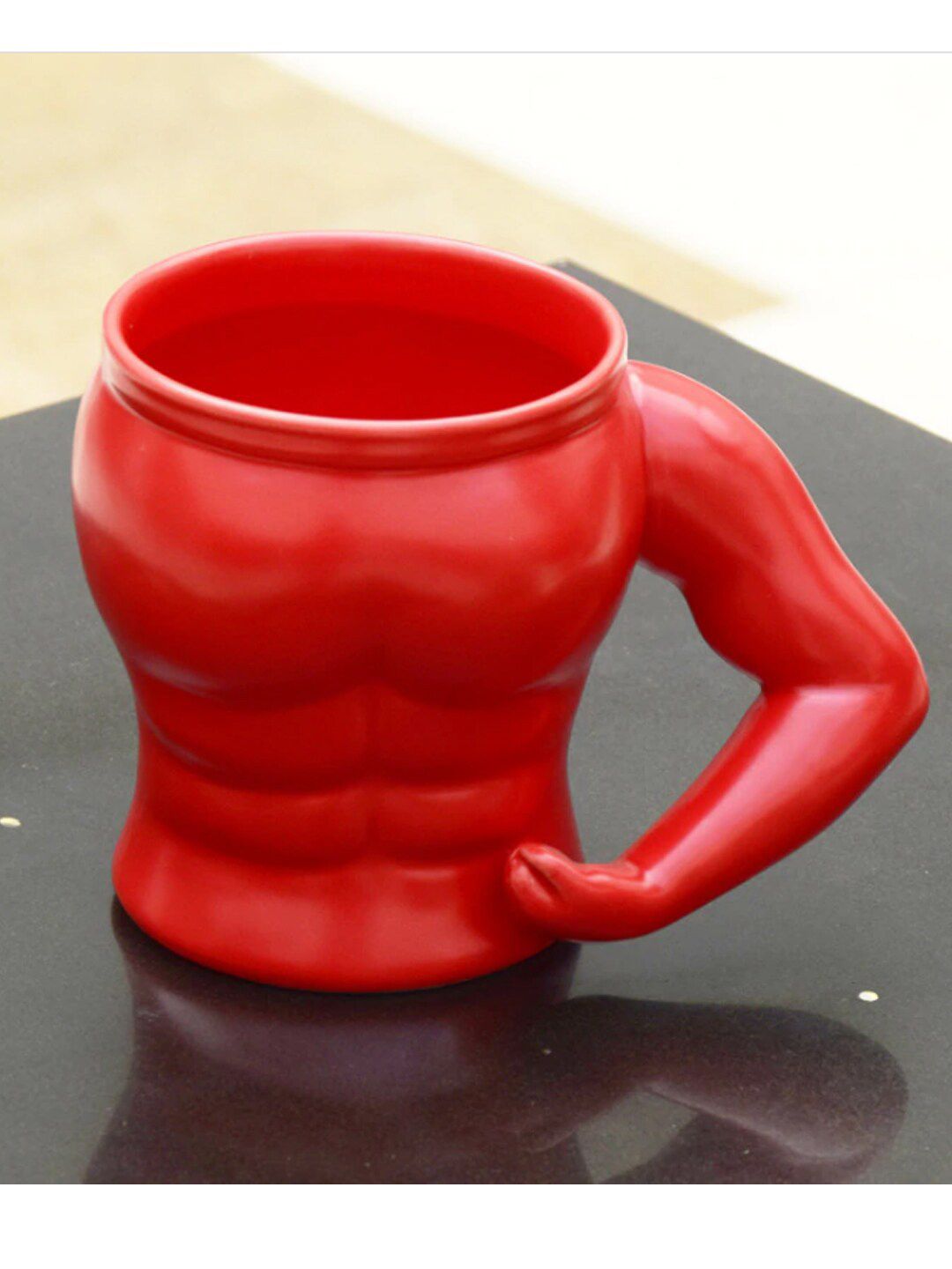 BonZeaL Red 3D Ceramic Muscle Gym Freak Coffee Matte Cup Price in India