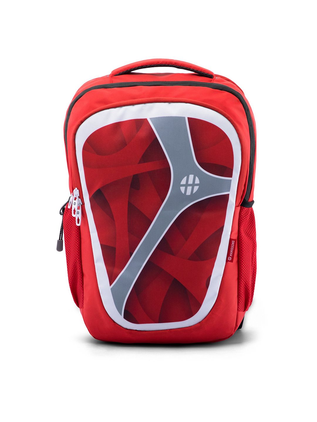 Harissons Red Printed Padded Backpack Price in India