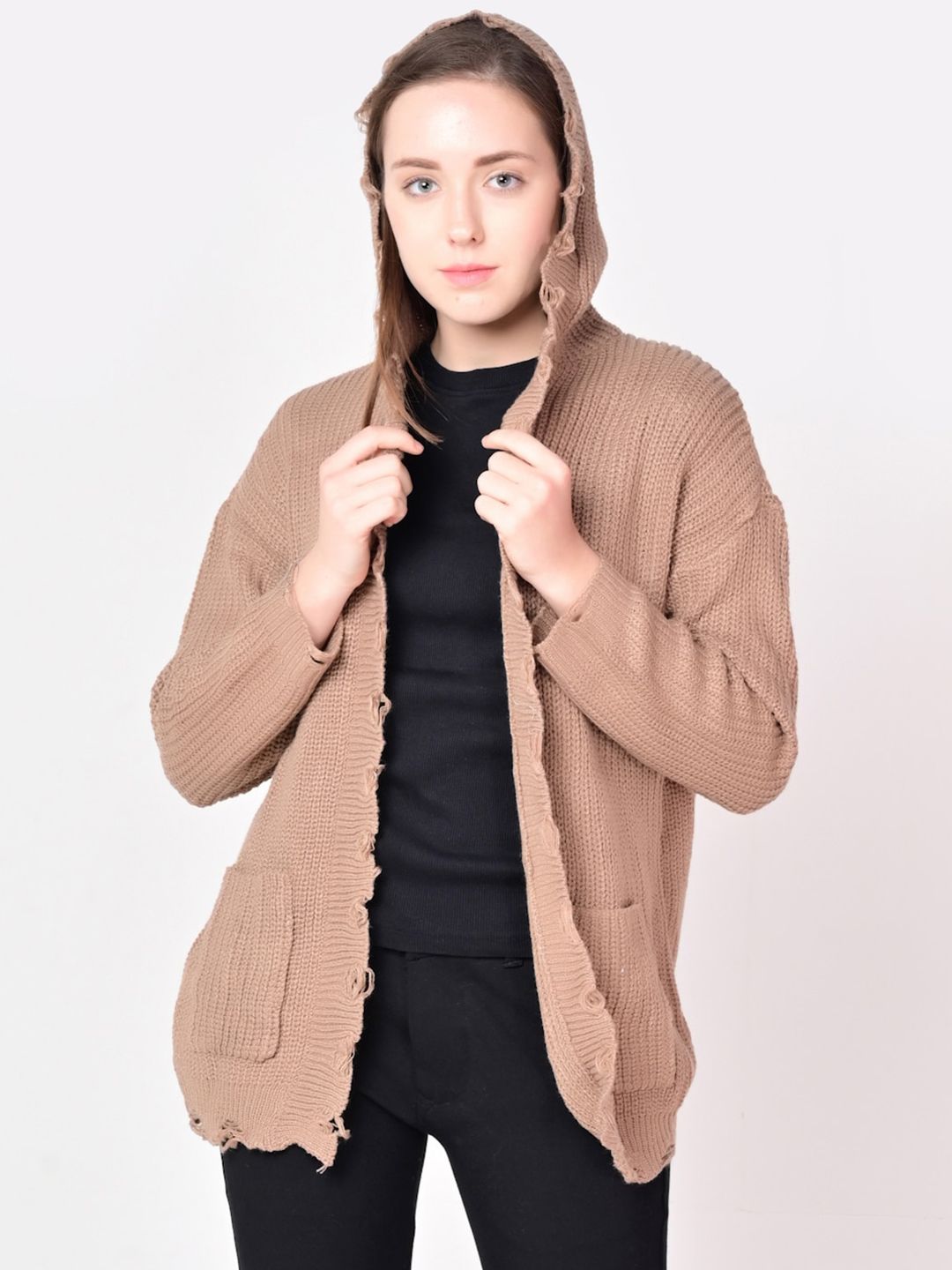 NoBarr Women Brown Shrug Price in India