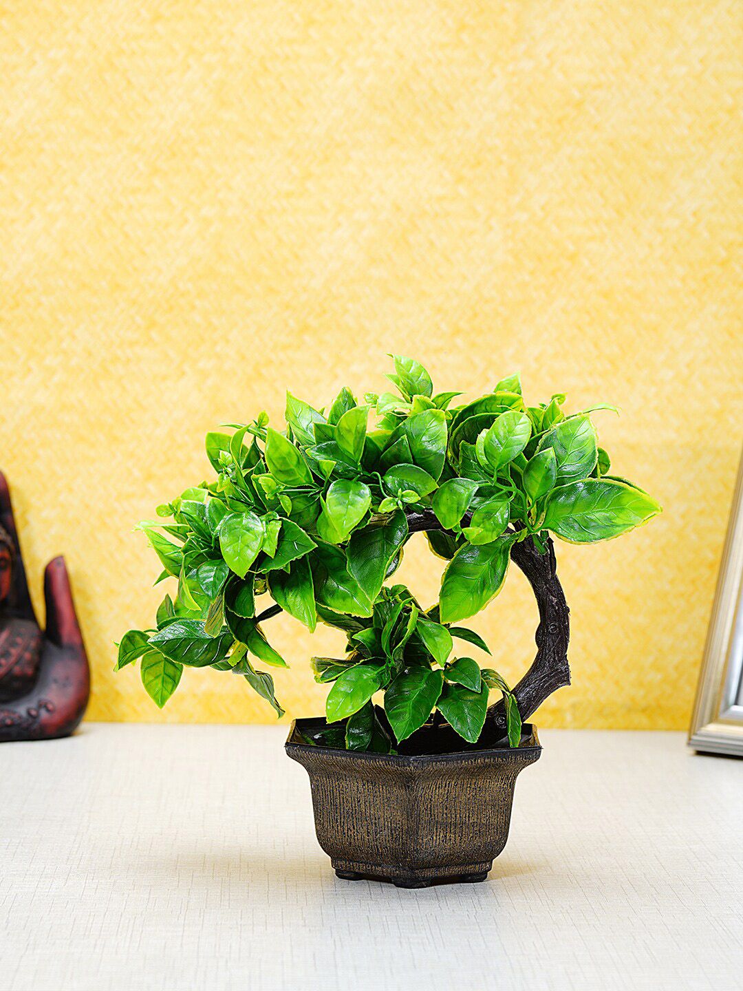Dekorly Green & Brown Artificial Plant With Pot Price in India