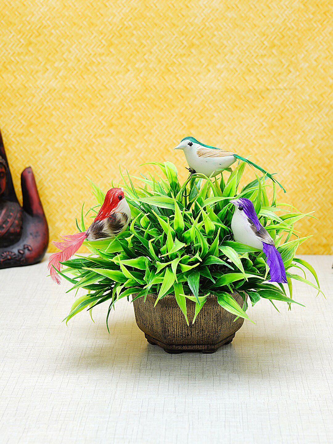 Dekorly Brown & Green Artificial Flower and Plant for Home and Office Decoration Price in India