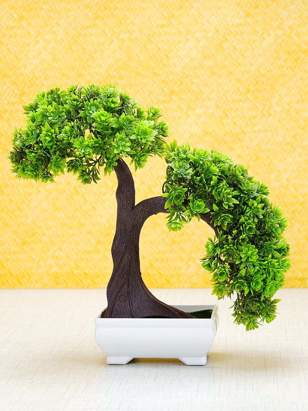 Dekorly Green & Brown Artificial Bonsai Plant With Pot Price in India