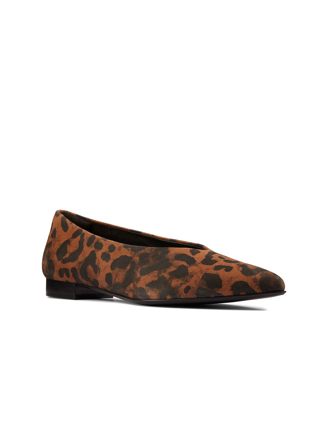 Clarks Women Brown Leopard Printed Leather Loafers Price in India