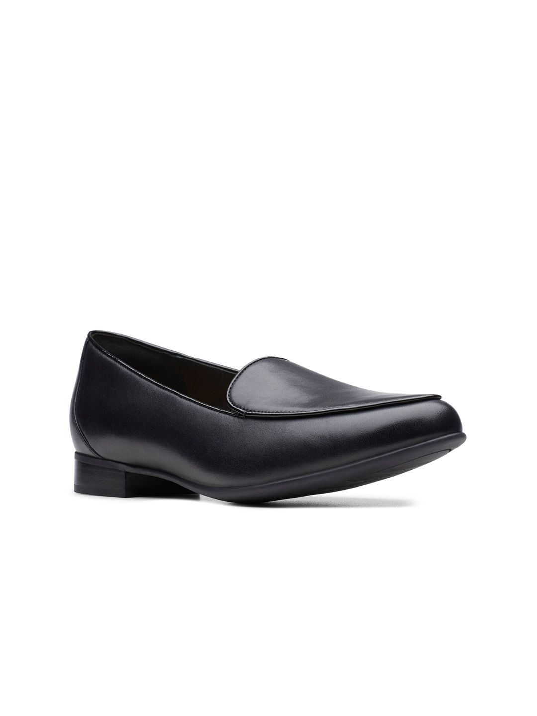 Clarks Women Black Leather Loafers Price in India
