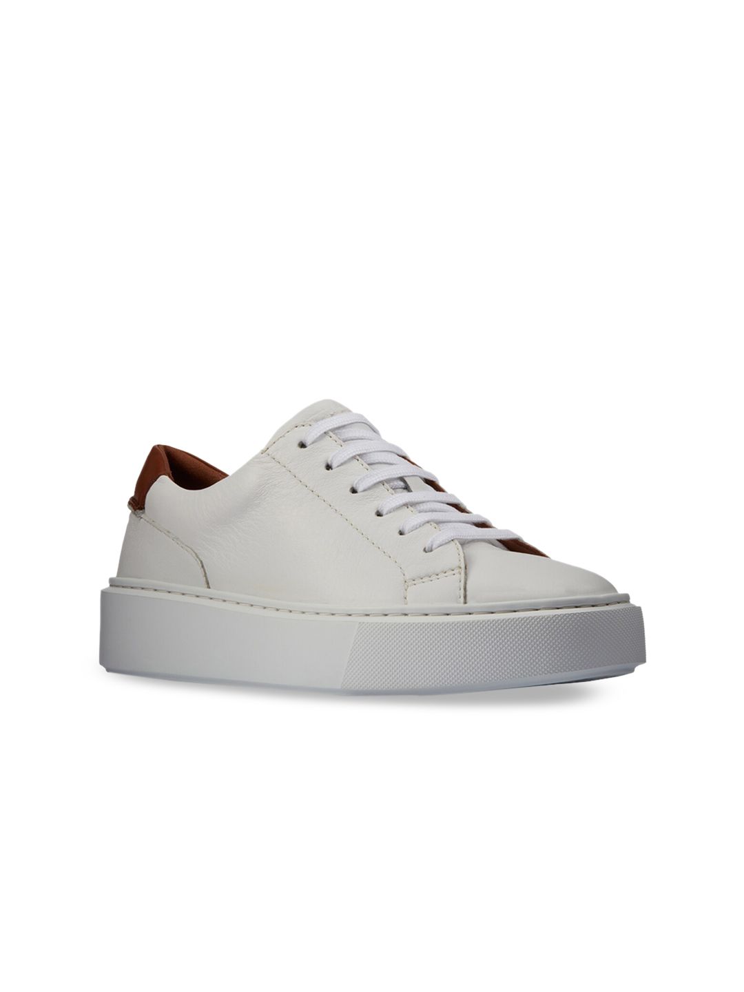 Clarks Women White Leather Sneakers Price in India
