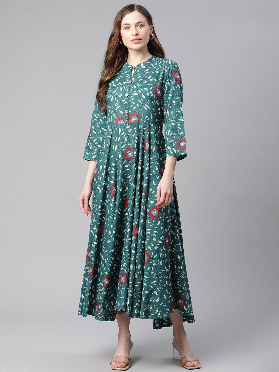 Rangriti Women Assorted Printed Maxi Dress Price in India