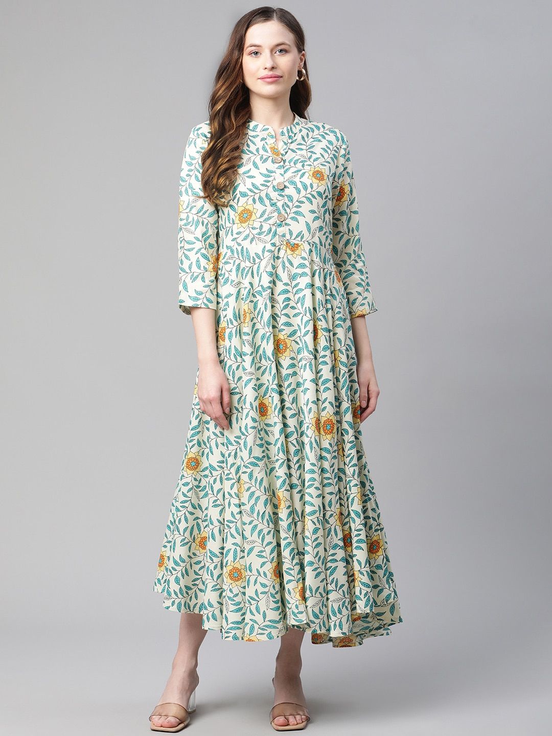 Rangriti Women Assorted Printed Maxi Dress Price in India
