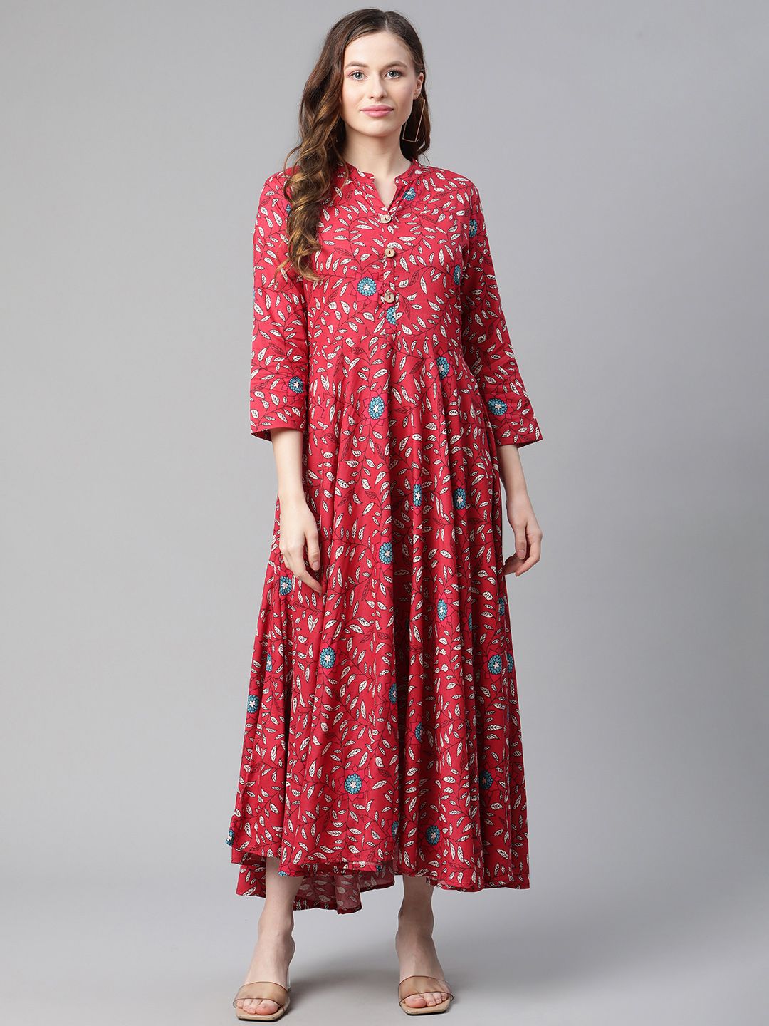 Rangriti Women Assorted Printed Maxi Dress Price in India