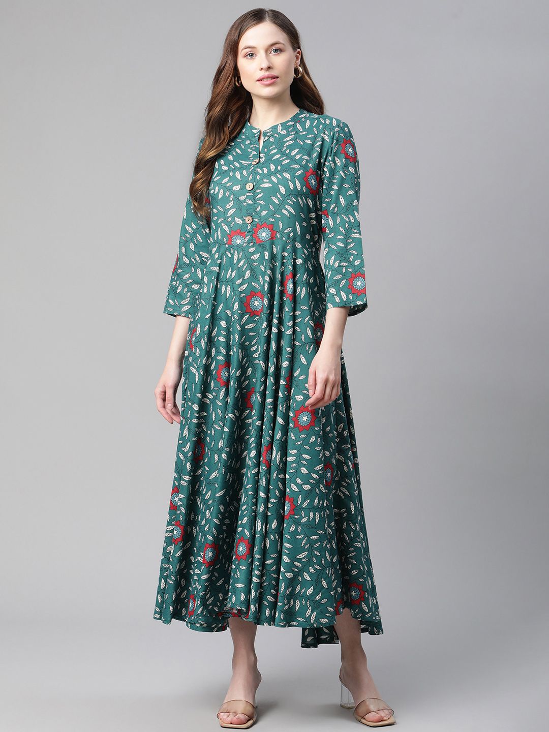 Rangriti Women Assorted Printed Maxi Dress Price in India