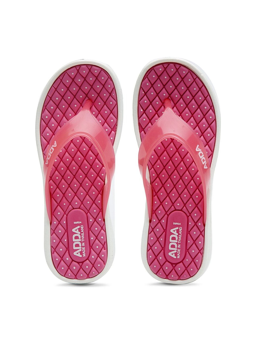 Adda Women Pink Rubber Thong Flip-Flops Price in India