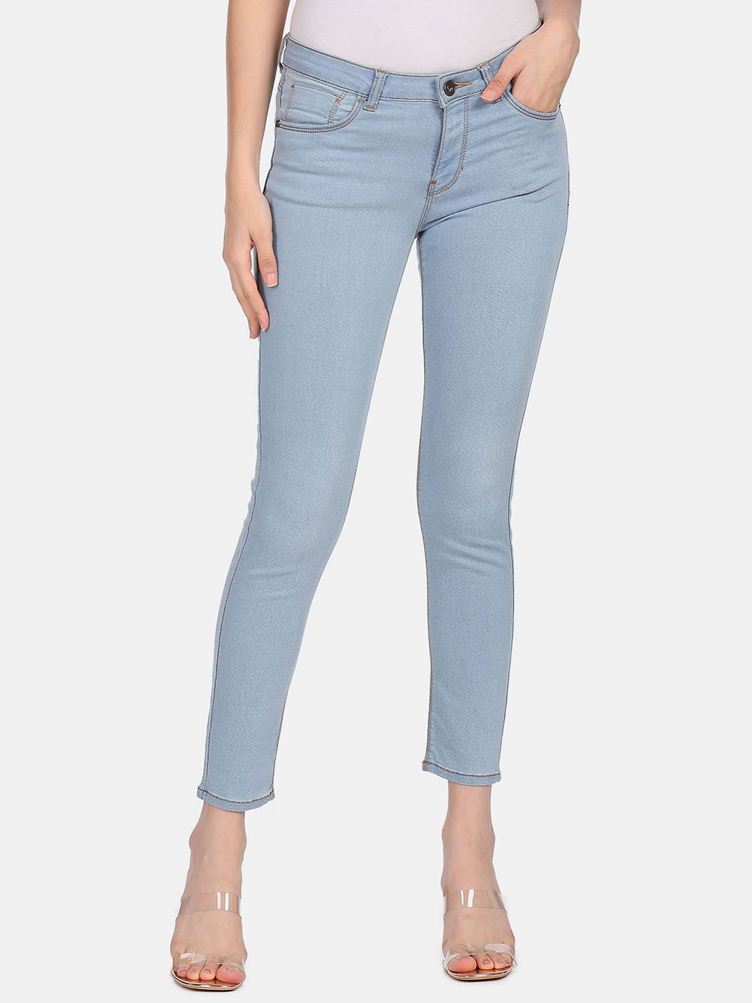 Sugr Women Blue Stone Wash Jeans Price in India