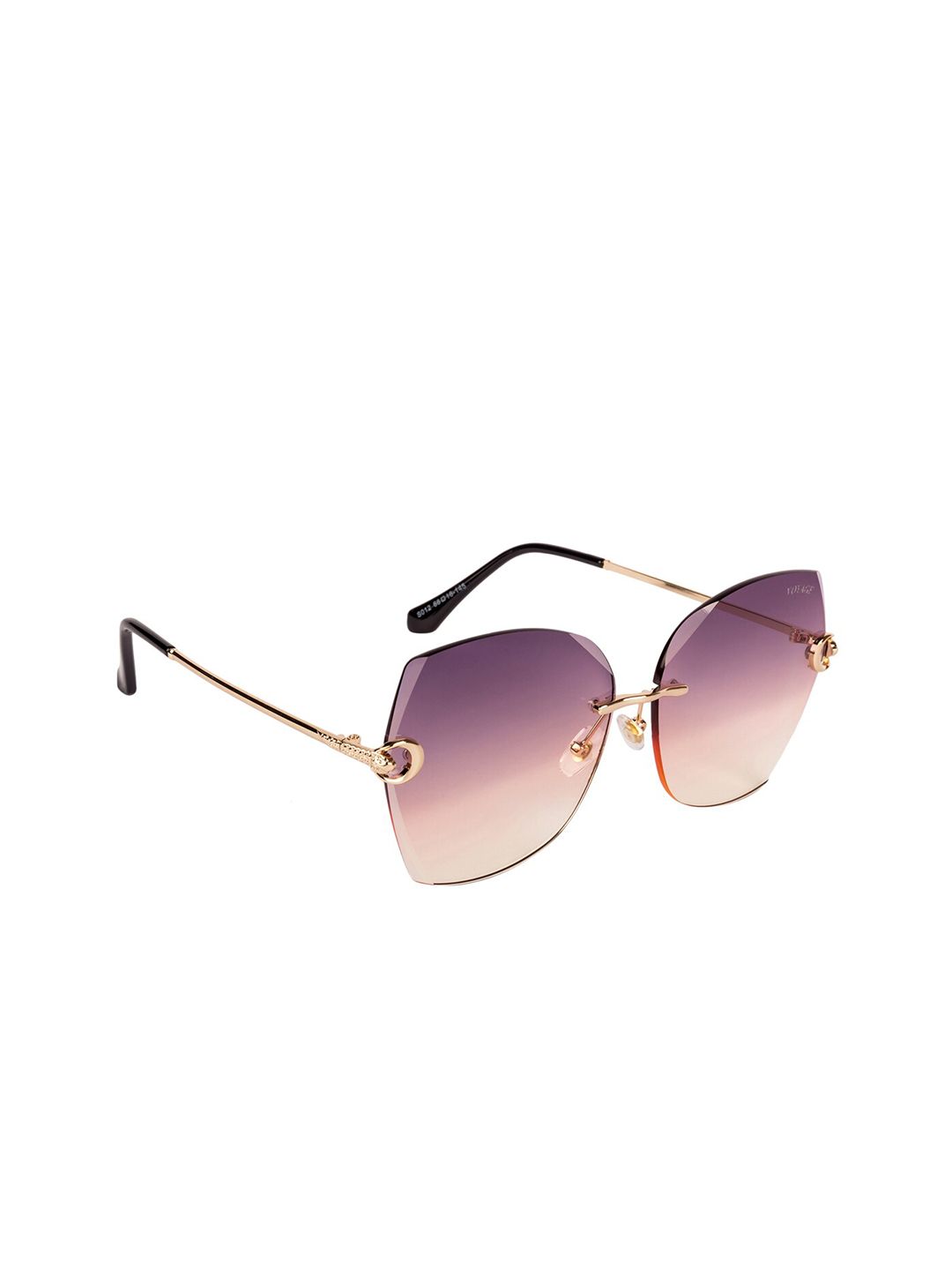 Voyage Women Purple Lens & Gold-Toned Square Sunglasses with UV Protected Lens S012MG2878C Price in India
