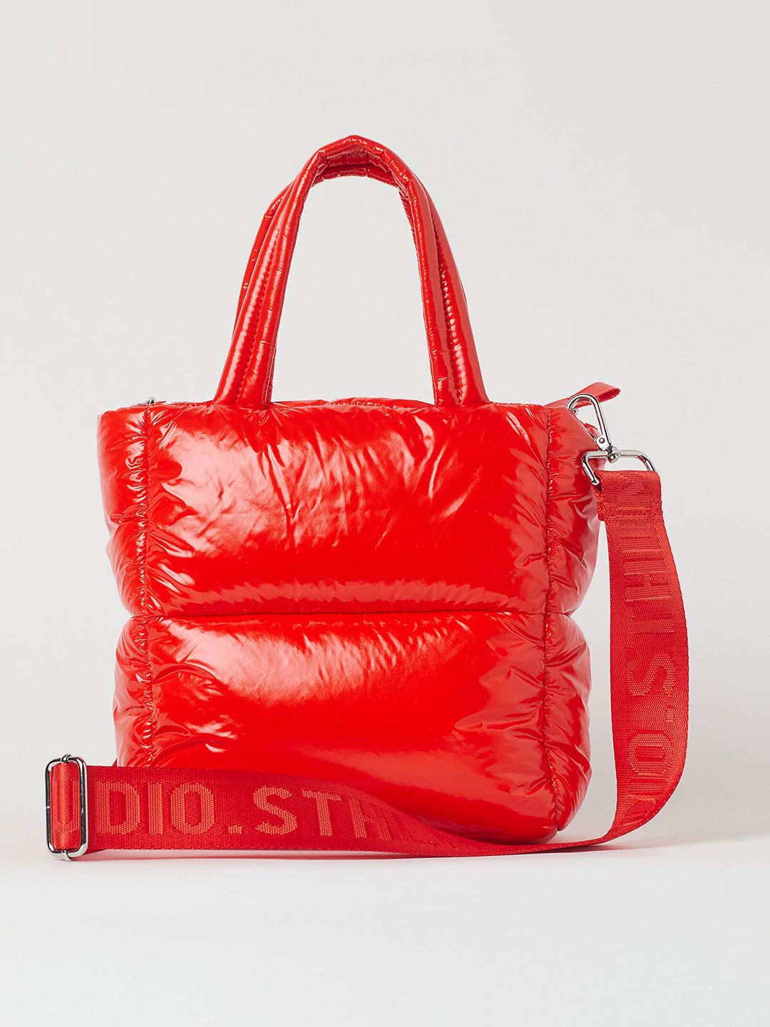 H&M Women Red Padded Shoulder-Strap Shopper Price in India