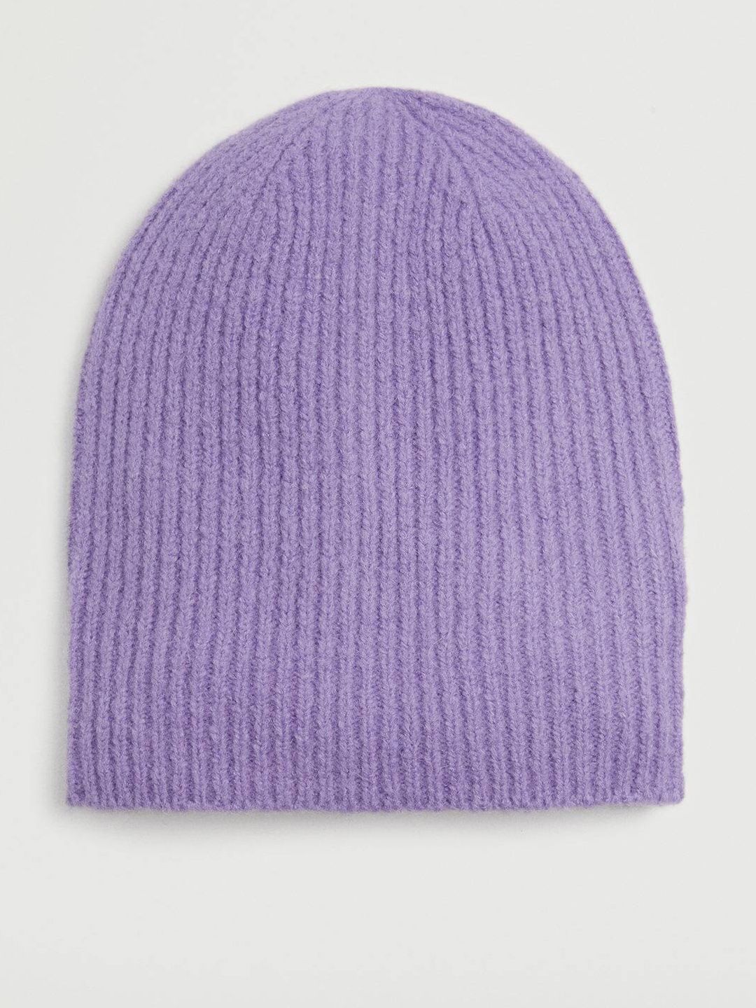 MANGO Women Lavender Self-Striped Beanie Cap Price in India