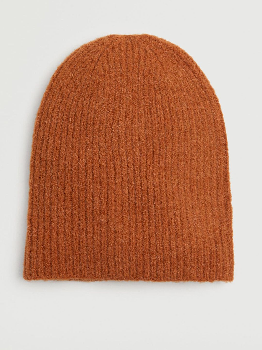 MANGO Women Brown Self-Striped Beanie Cap Price in India