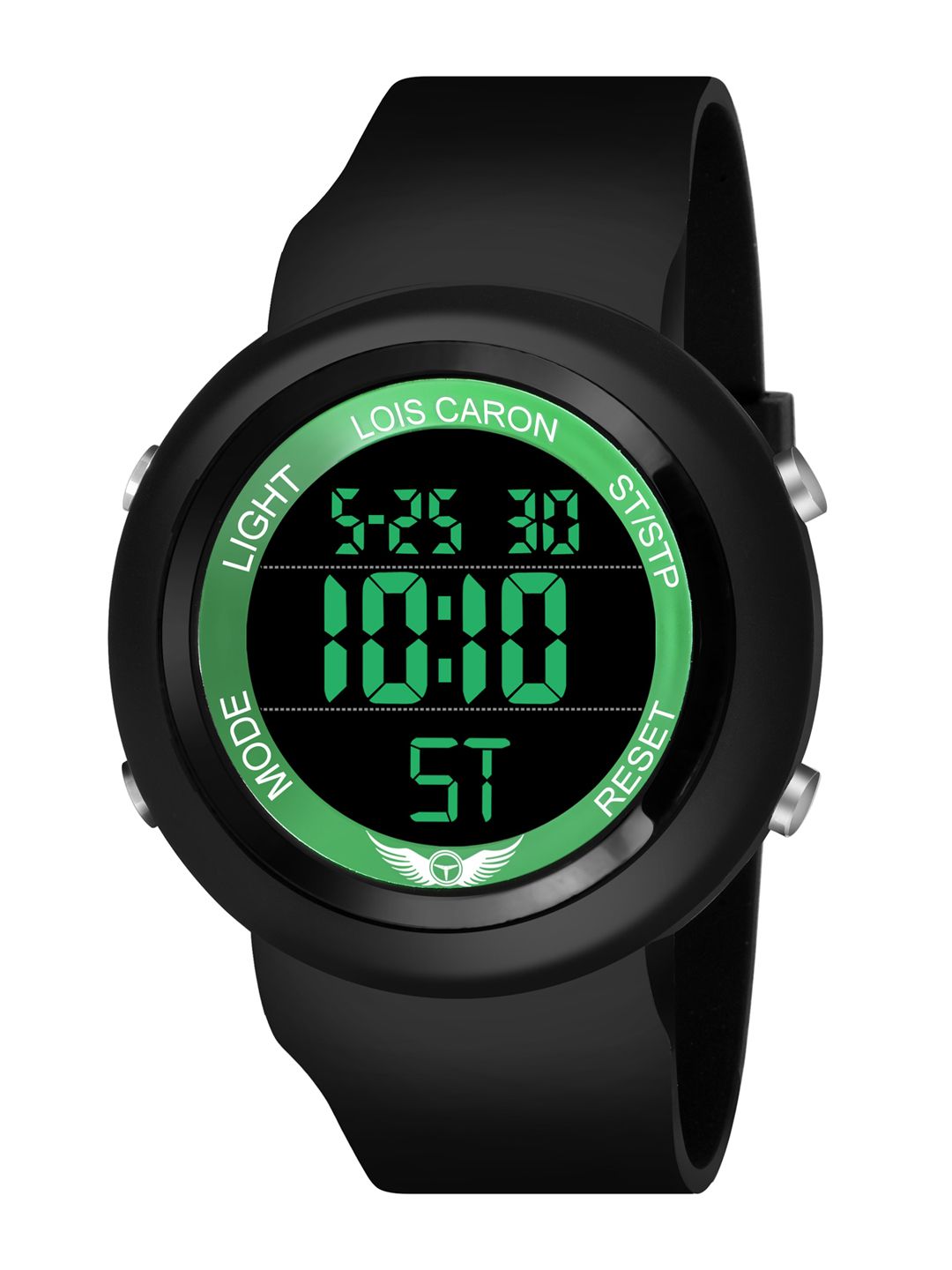 LOIS CARON Unisex Black Dial & Black Straps Digital Watch MLC-1015 Price in India