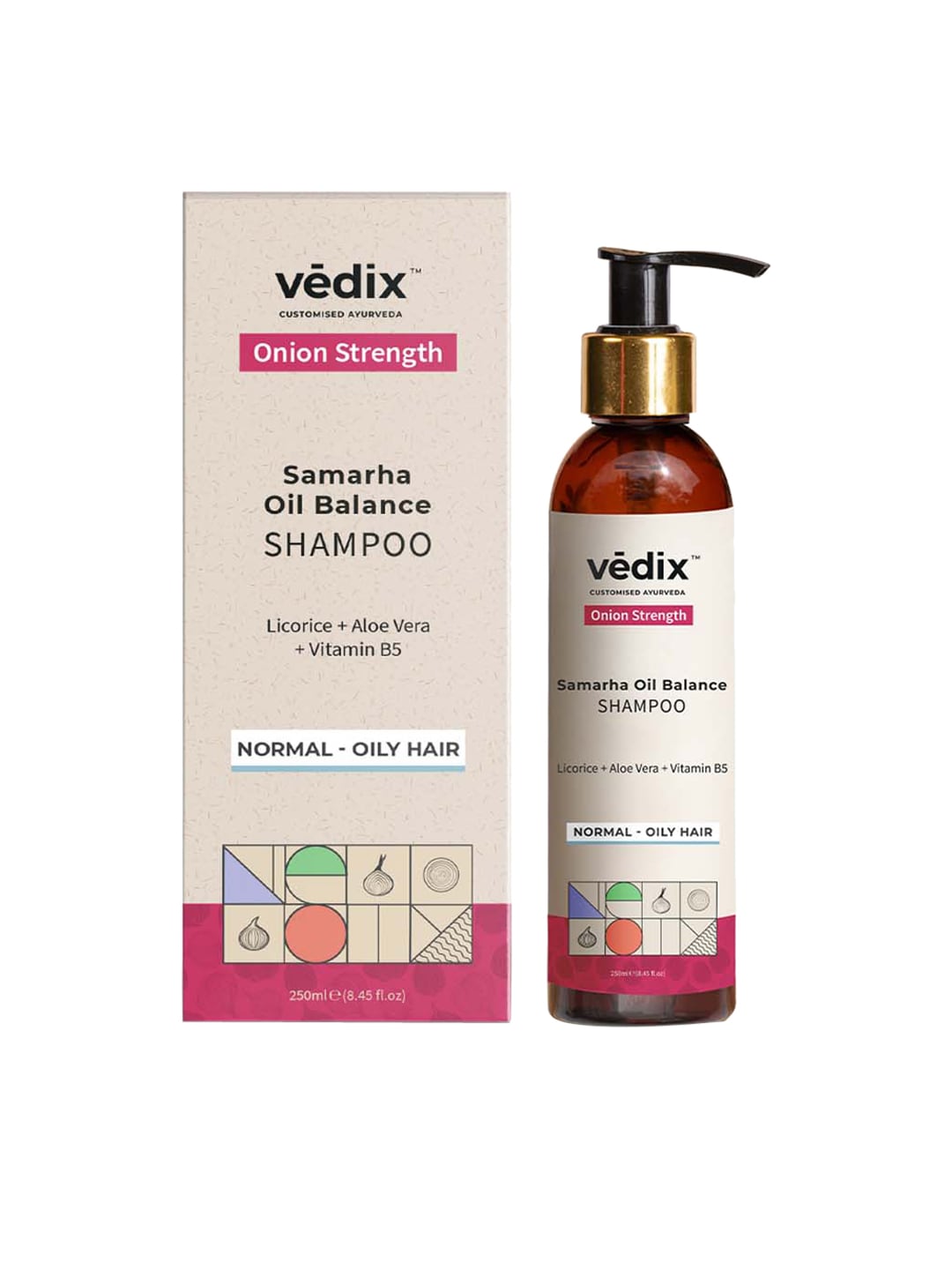 VEDIX Customized Ayurvedic Samarha Oil Balance Onion Shampoo Normal-Oily Hair 250 ml Price in India