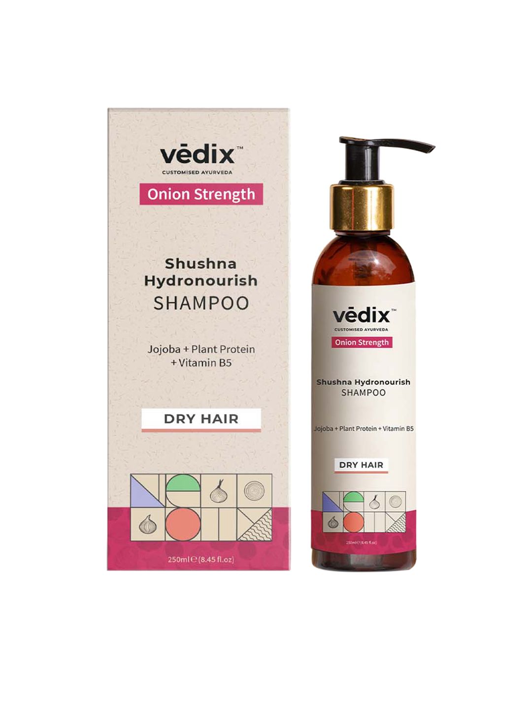 VEDIX Customized Shushna Hydronourish Onion Shampoo for Dry Hair 250 ml Price in India