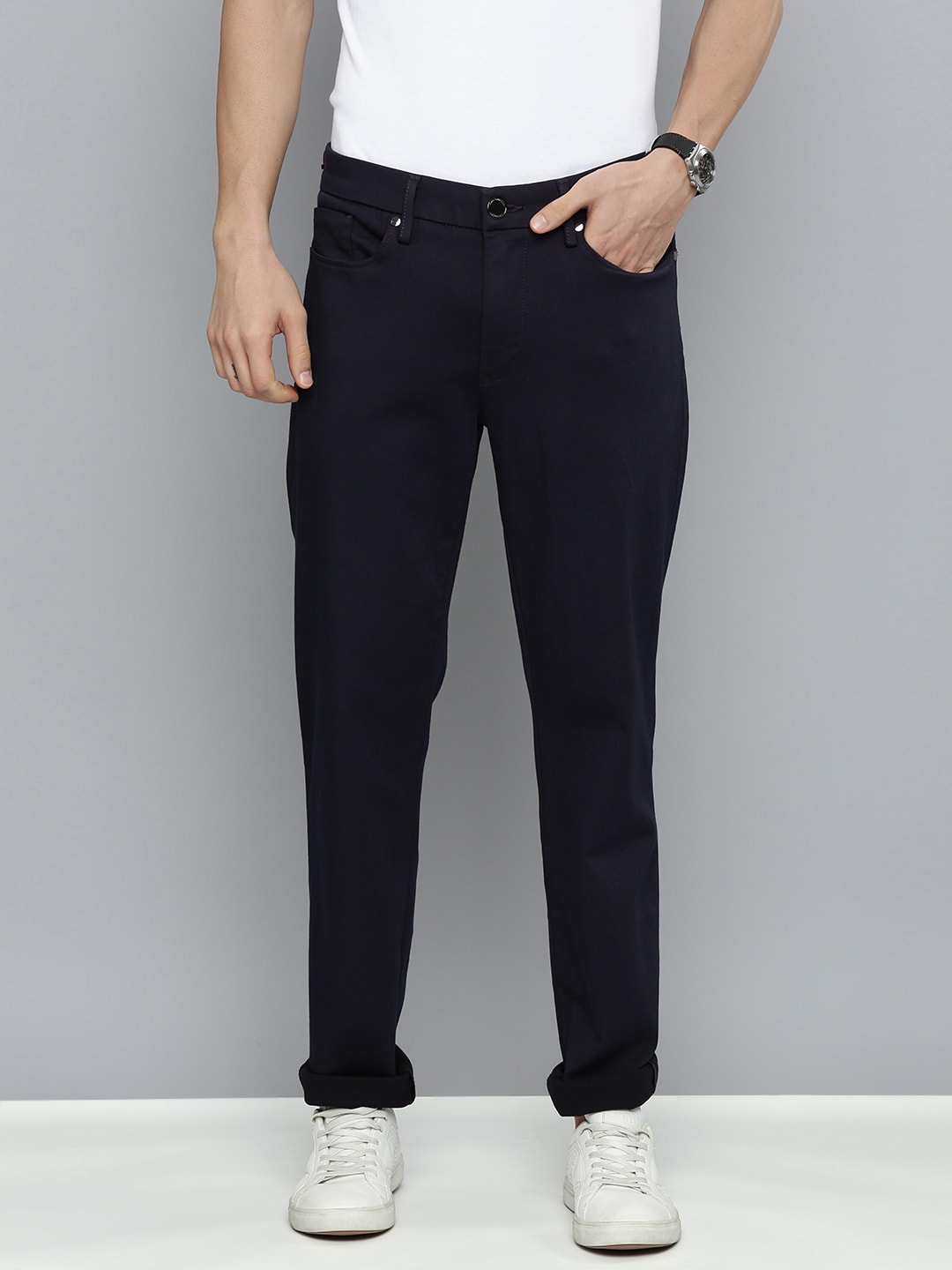 Levis Men Navy Blue 511 Redloop Slim Fit Mid Rise Stretchable Jeans